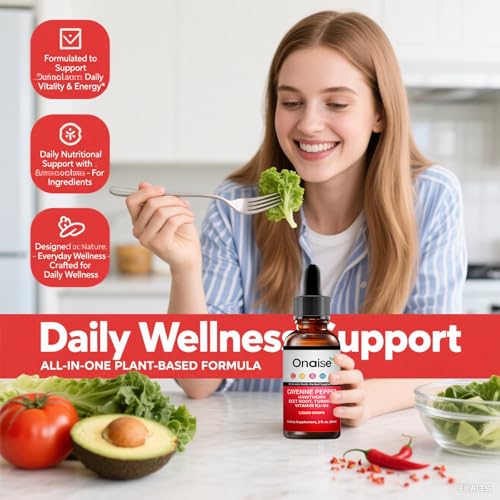 ONAISE Cayenne Drops - Cayenne Pepper Drops Liquid Supplement with Organic Hawthorn, Beet Root, Turmeric, Vitamin K2 D3-2FL.OZ-2PCS