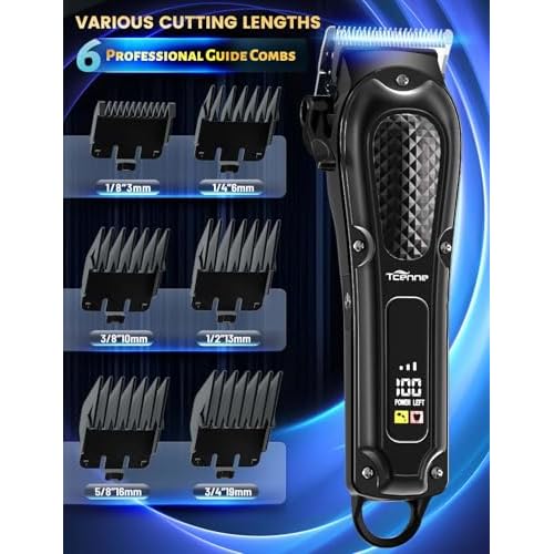 Hair Clippers for Men,Professional Barber Clippers,Cordless&Corded Barber Clippers for Hair Cutting & Grooming Rechargeable Beard Trimmer