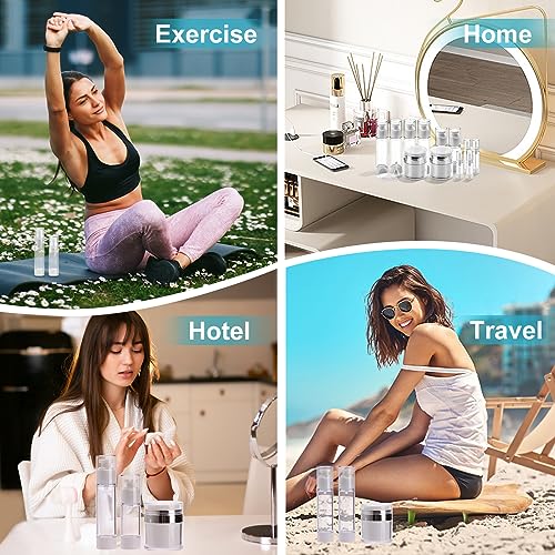 Bubimon Airless Pump Jars 18 Pack BPA Free Leak Proof