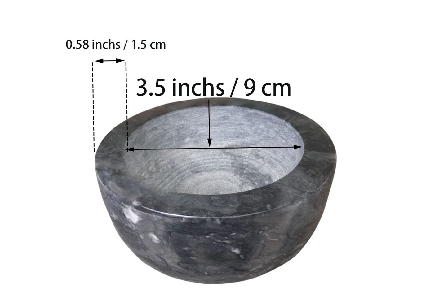 Yepmlrt Marble Shaving Bowl，Handcrafted Black Marble Later，Shaving Soap & Cream Bowl for Men，Lather Mug with Interior Grooves Builds a Rich.