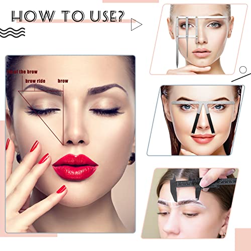 Flutesan 6-Piece Eyebrow Measuring Ruler – Microblading Golden Ratio Tool