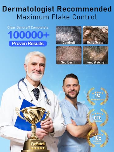 Ketoconazole Anti Dandruff Shampoo 1% - Maximum Strength Formula