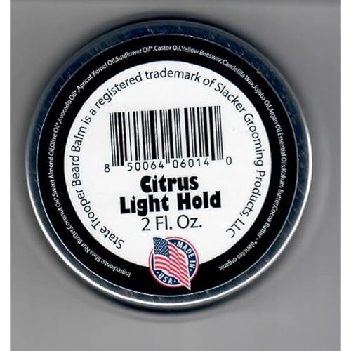 State Trooper Natural Citrus Beard Balm Conditioner, 2 oz
