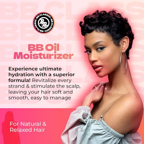 Bronner Bros BB Oil Moisturizer Hair Lotion for Damaged Hair, Scalp Stimulator with Castor Oil, Aloe Vera, Vitamin B5 & Coconut ? Alcohol-Free Formula, Natural & Relaxed ? 12oz