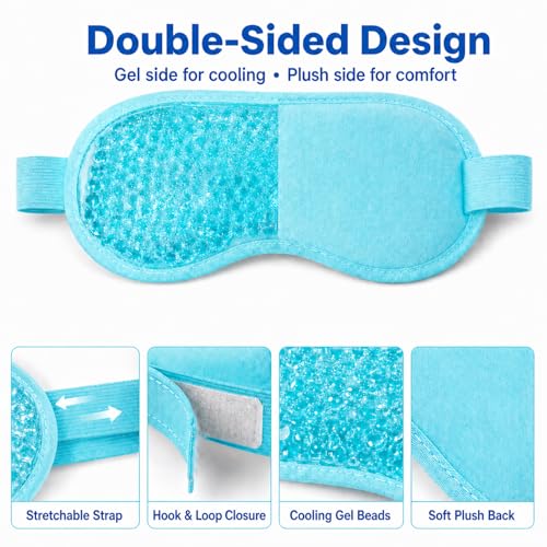 2-Pack Cooling Gel Eye Mask for Puffy Eyes & Dark Circles