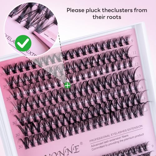280pcs Cluster Lash Kit with Bond & Seal - DIY Eyelash Extensions