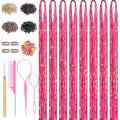 Rose Red Hair Tinsel Extensions Kit - 48 Inch 3200 Strands