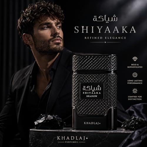 Khadlaj Shiyaaka Shadow Eau de Parfum Spray 3.4oz Unisex Long-Lasting Fragrance