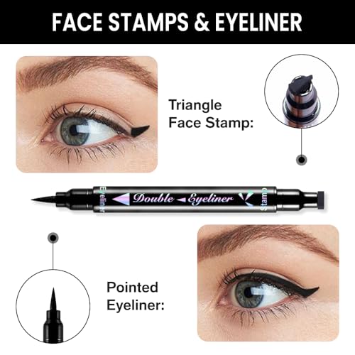 7-Piece Stamp Eyeliner Set - Waterproof Winged Cat Eye Liner