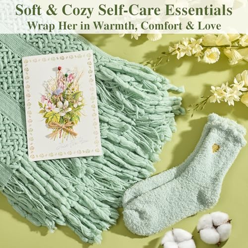 Self Care Gifts for Women Spa Gift Baske Box with Blanket, Candle, Bath Salt & Tumbler ? Birthday, Get Well Soon, Thinking of You, Valentine¡¯s Day Mother¡¯s Day Best Friend Birthday