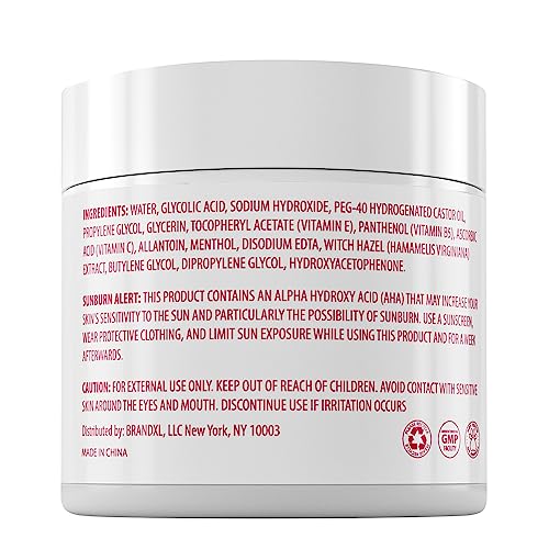 20% Glycolic Acid Pads (50 Pads) - Exfoliating Pads for Face Chemical Peel for Face at Home - Glycolic Acid Peel Exfoliating Face Pads - Acne Pads Facial Peel Face Exfoliating Pads with Vitamin C