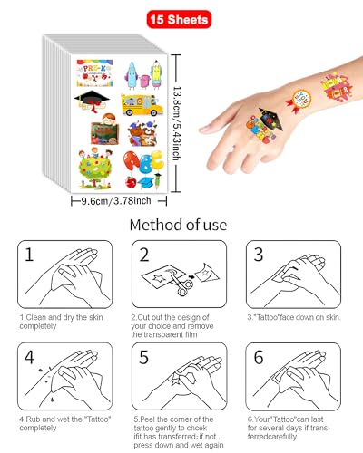 Class of 2026 Preschool Graduation Temporary Tattoos, 144 Pieces