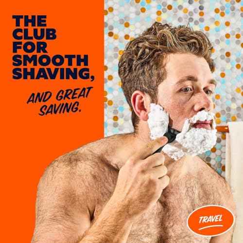 Dollar Shave Club | Travel Shave Set | 4 Swift Rinse Refill Cartridges, 1 Handle, 1 Razor Cover