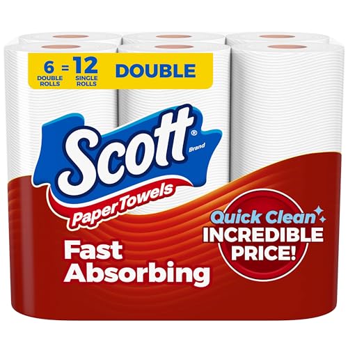Scott Choose-A-Sheet Paper Towels, 6 Double Rolls (108 Sheets Each)