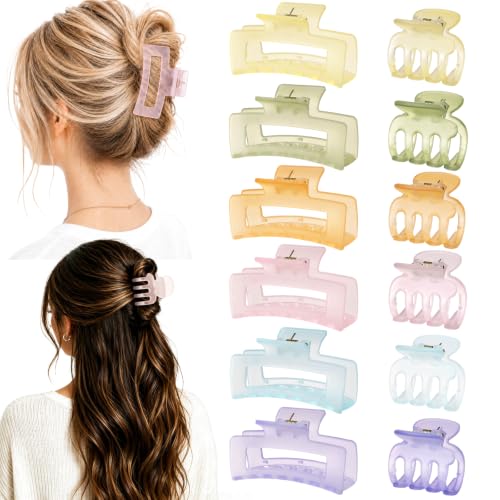 Ice Cream Hair Claw Clips for Women - 12 Pack, Strong Hold, Variation: Ice Cream