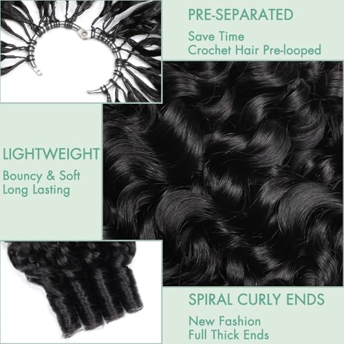 EINbeauty 150g Knotless Curly Crochet Human Hair - 16 inch