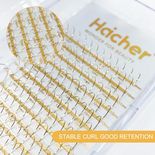 Holographic Lash Tinsel, Colored Lash Extensions CC Curl 9-18mm Mixed Lash Trays (Gold, Spike)