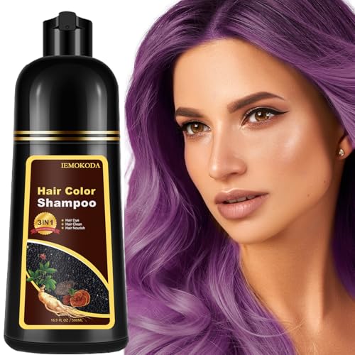 Purple Hair Dye Shampoo 3-in-1 for Color Treated Hair