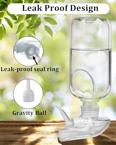 TERESRY 2 Pack 360° Spray Bottles 16 oz - Clear, Adjustable Nozzle, Leak-Proof