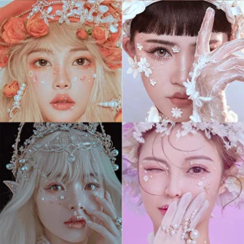 6-Sheet Rhinestone Face Gems Stickers - Reusable Body Art