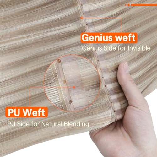 Full Shine Butterfly Weft Hair Extensions 20 Inch 50G Ash Blonde