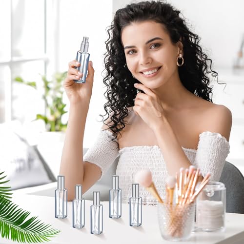 20 Pcs Perfume Travel Refillable 20 ml, Mini Cologne Perfume Bottles Empty, Portable Sprayer for Travel Size Spray Bottle Pocket Glass Spray Bottles Toiletries Sample Dispenser(Gray)