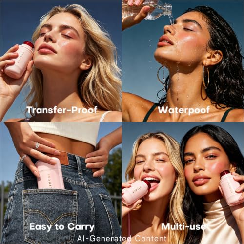 KIMUSE Jelly Cheek & Lip Tint - 3-in-1 Watercolor Blush
