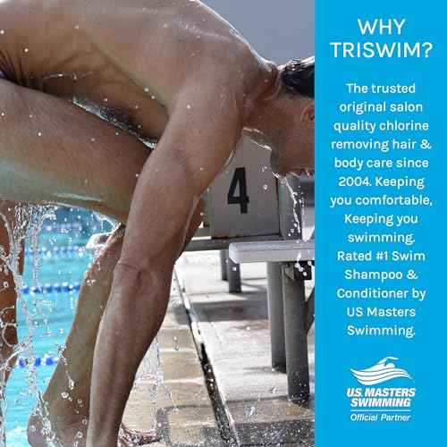 TRISWIM Hair Care Bundle with Swim Shampoo and Conditioner 32 Fl Oz Each | Repairs Chlorine-Damaged Hair, Enhances Natural Texture | Nourishing Pack of 2