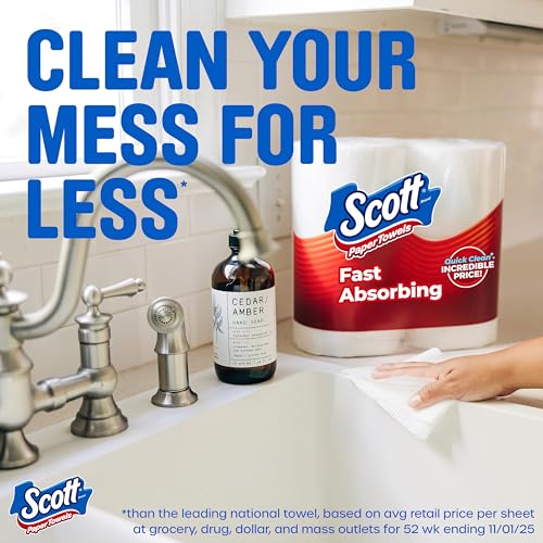 Scott Choose-A-Sheet Paper Towels, 6 Double Rolls (108 Sheets Each)
