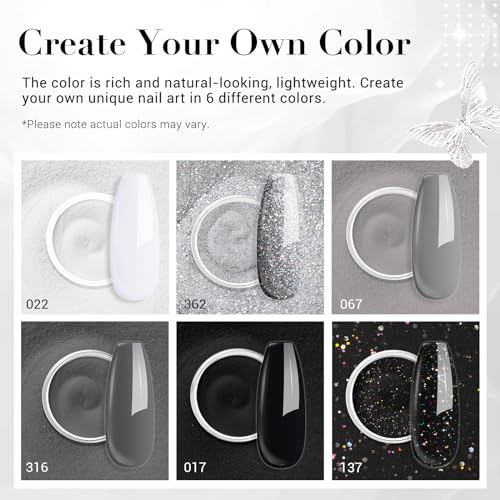 AZUREBEAUTY 6-Color Dip Powder Nail Starter Kit - No UV Lamp Needed