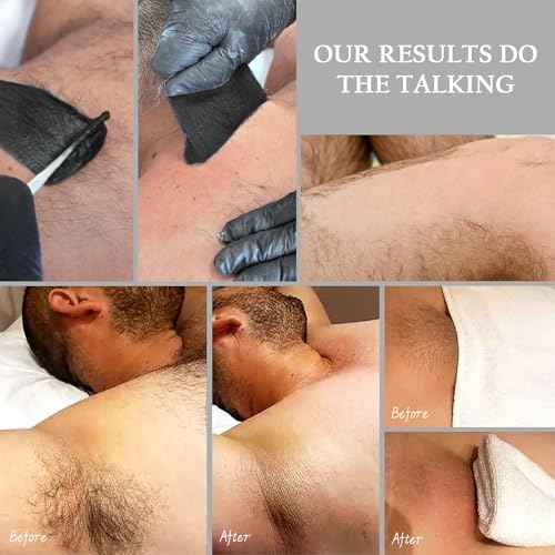 Maxpearl Hard Wax Beads, Pack of 3 Hair Removal Wax Beans Refill for Men & Coarse Hair - Brazilian Waxing, Underarms, Chest, Back, Legs and More 10.5oz (Black)