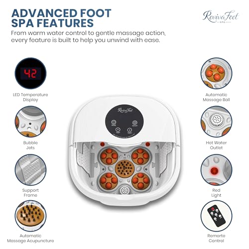 Collapsible Heated Foot Spa with Shiatsu Massage & Bubbles