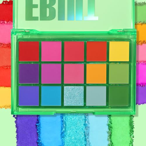UCANBE Fruit Punch 15-Shade Eyeshadow Palette - Neon Rainbow Shimmer