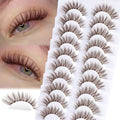 Dark Brown Wispy Lashes 16mm Cat Eye Faux Mink