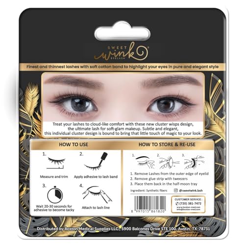 Sweet Wink Faux Mink False Eyelashes - Lightweight Cotton Band