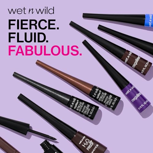 Wet n Wild MegaLiner Liquid Eyeliner - Black 1 Count - Precise, Long-Lasting Makeup