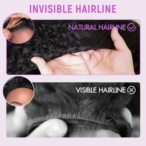 Mscoco Burmese Curly Half Wig Human Hair 18" Glueless