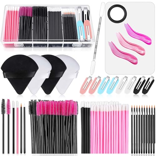 Disposable Makeup Applicators Kit with Mixing Tray & Brushes