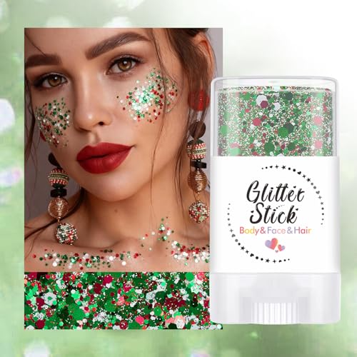 Body Glitter Stick - Holographic Sequins for Face & Hair