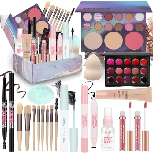 LAZORA Makeup Kit Set - 24-Piece Full Face Cosmetics for Beginners & Pros
