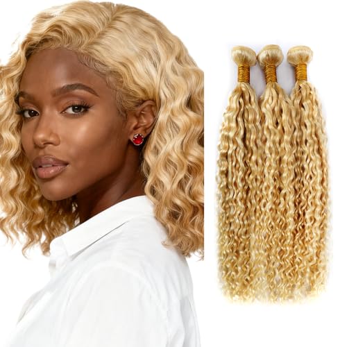 Brazilian Curly Hair Bundles P27/613 Blonde 14-18 inch
