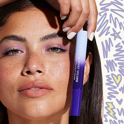 Pacifica Beauty | Activist Curling Mascara | Black | Volume and Length | Vegan Brush | Glass Tube | Clean Eye Makeup | Plant-Fibers | Microplastic + Nylon 6 Free | Vegan, Talc-Free, Cruelty-Free