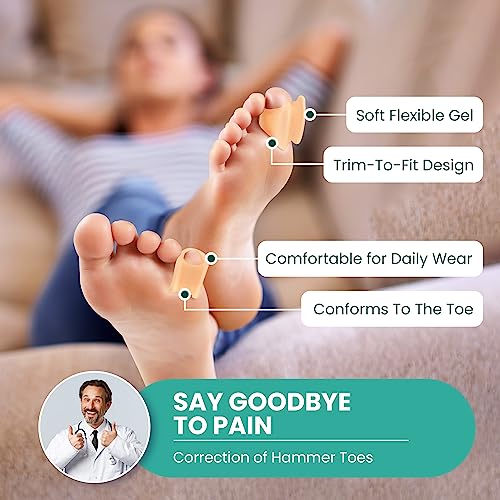 Welnove Hammertoe Corrector - 6 Pack Gel Toe Straighteners