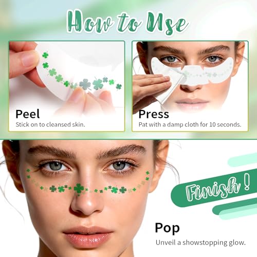 St Patrick's Day Temporary Tattoos - Shamrock Stickers
