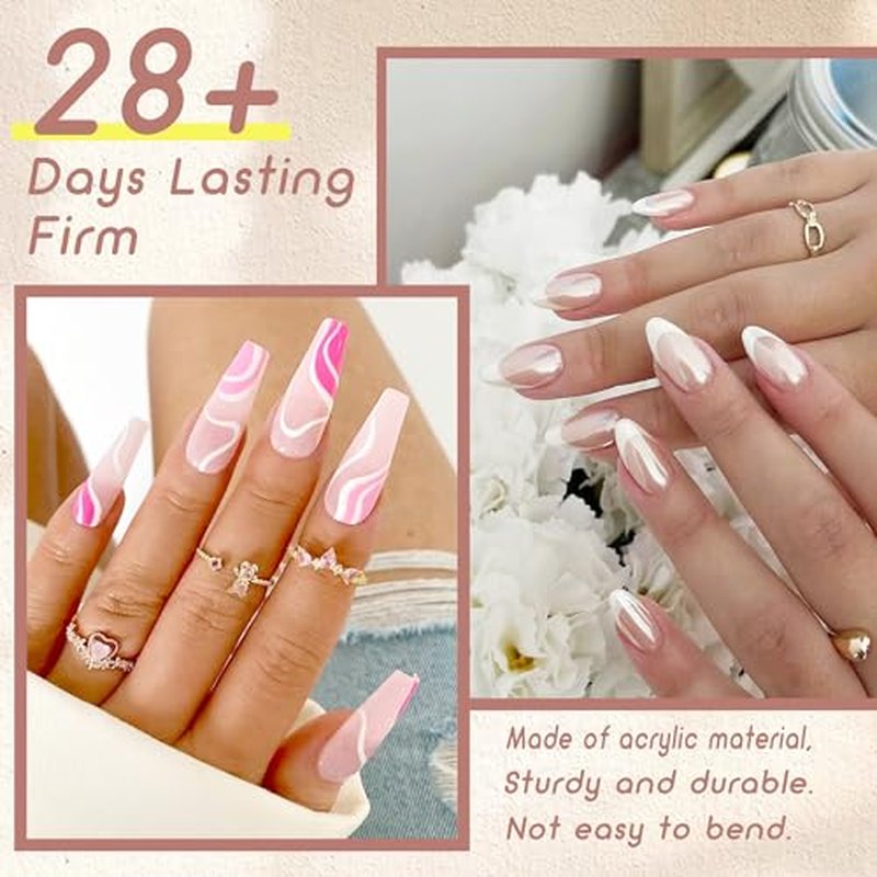 1000PCS Clear False Nail Tips - 4 Shapes, 10 Sizes for DIY & Salon