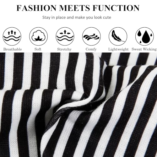 TERSE Stripe Headbands for Women, 6-Pack Y2K