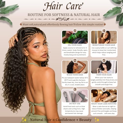 Feather Crochet Hair 12 Inch Water Wave Pre-Separated