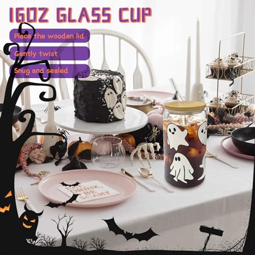 Halloween Boo Basket for Women - Festive Gift with Spooky Glass Cups