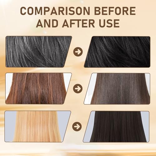 2-Pack Root Touch-Up Hair Color Stick & Comb for Gray Hair, Waterproof & Quick-Drying