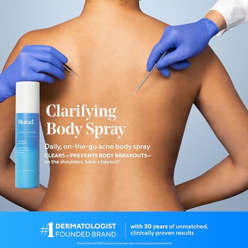 Murad Clarifying Body Spray ? Salicylic Acid Daily Treatment for Bacne, Clears and Prevents Body Acne Breakouts across Back, Shoulders, Arms & All Over Without Over-Drying Skin